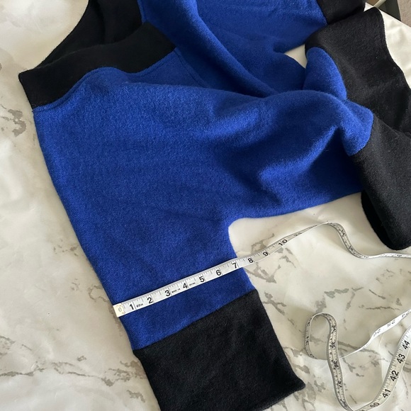 Color block Asymmetrical 100% wool sweater cardigan (NWOT) - Picture 5 of 7